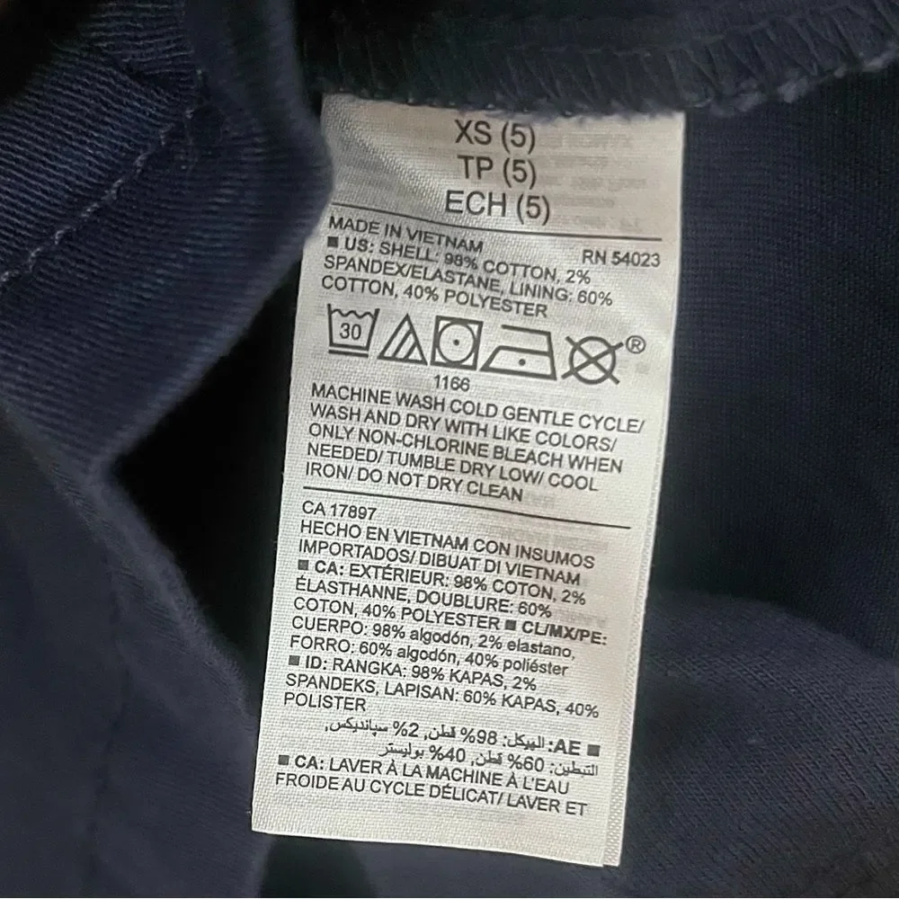 Nwt Old Navy Twill Pleated Elastic Waist Skort in Uniform Blue Girls Size XS (5)